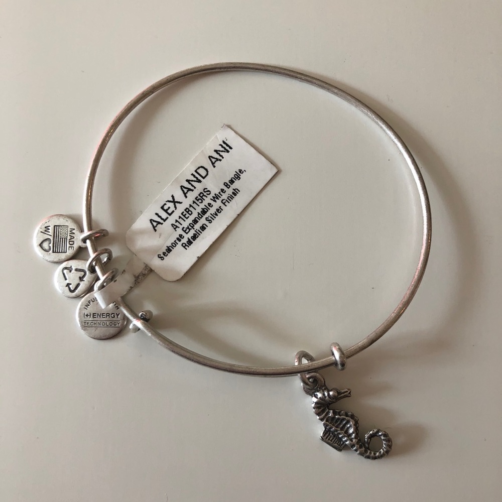 Silver Alex & Ani Starfish Bangle